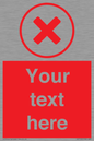 IV7130: Custom red background, red cross in circle sign