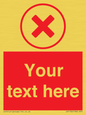 IV7130: Custom red background, red cross in circle sign