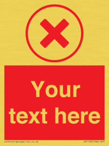IV7130: Custom red background, red cross in circle sign