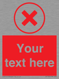 IV7130: Custom red background, red cross in circle sign