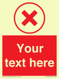IV7130: Custom red background, red cross in circle sign