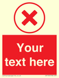 IV7130: Custom red background, red cross in circle sign