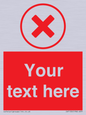 IV7130: Custom red background, red cross in circle sign