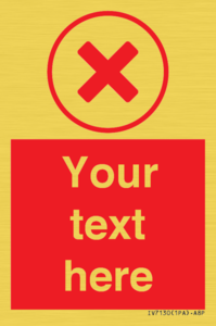 IV7130: Custom red background, red cross in circle sign