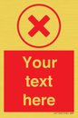 IV7130: Custom red background, red cross in circle sign