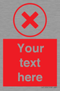 IV7130: Custom red background, red cross in circle sign