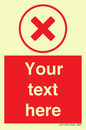 IV7130: Custom red background, red cross in circle sign