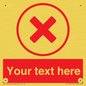 IV7130: Custom red background, red cross in circle sign