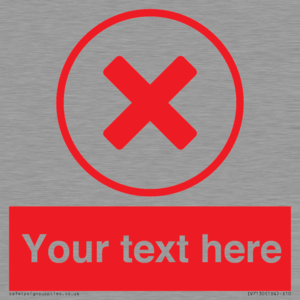 IV7130: Custom red background, red cross in circle sign