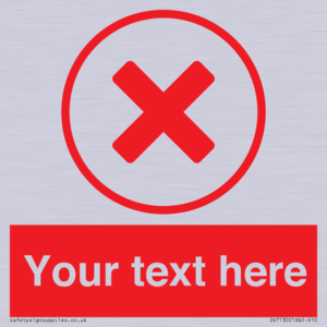 IV7130: Custom red background, red cross in circle sign