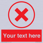 IV7130: Custom red background, red cross in circle sign