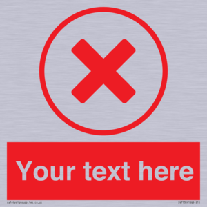 IV7130: Custom red background, red cross in circle sign