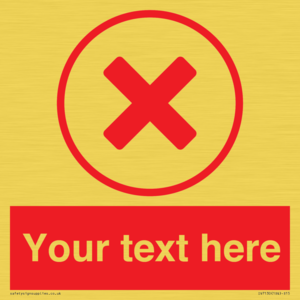 IV7130: Custom red background, red cross in circle sign