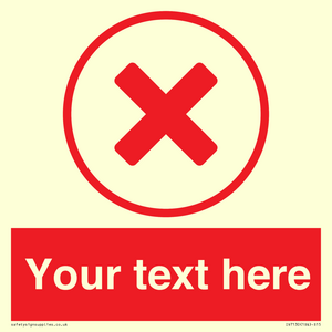 IV7130: Custom red background, red cross in circle sign