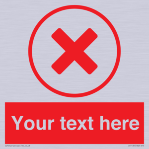 IV7130: Custom red background, red cross in circle sign