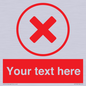 IV7130: Custom red background, red cross in circle sign