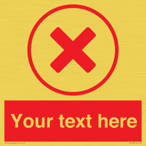 IV7130: Custom red background, red cross in circle sign