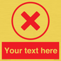 IV7130: Custom red background, red cross in circle sign