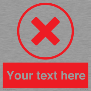 IV7130: Custom red background, red cross in circle sign