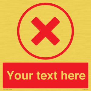 IV7130: Custom red background, red cross in circle sign