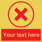 IV7130: Custom red background, red cross in circle sign