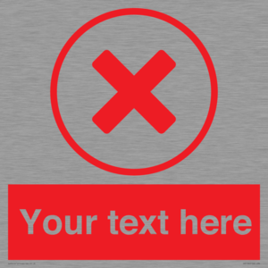 IV7130: Custom red background, red cross in circle sign