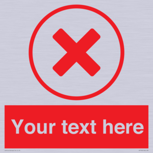 IV7130: Custom red background, red cross in circle sign