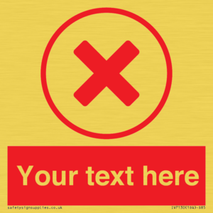 IV7130: Custom red background, red cross in circle sign