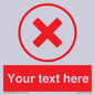 IV7130: Custom red background, red cross in circle sign