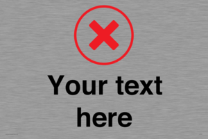 IV7131: Custom plain background, red cross in a circle sign