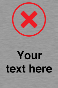 IV7131: Custom plain background, red cross in a circle sign