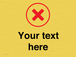 IV7131: Custom plain background, red cross in a circle sign