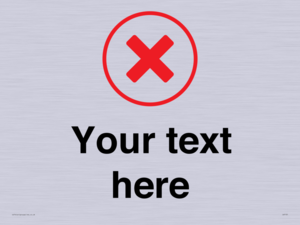 IV7131: Custom plain background, red cross in a circle sign