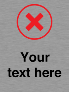 IV7131: Custom plain background, red cross in a circle sign