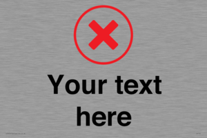 IV7131: Custom plain background, red cross in a circle sign