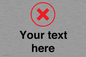 IV7131: Custom plain background, red cross in a circle sign