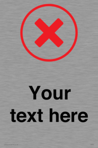 IV7131: Custom plain background, red cross in a circle sign