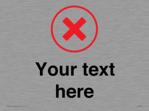 IV7131: Custom plain background, red cross in a circle sign