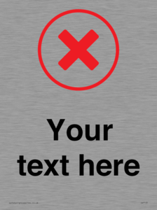 IV7131: Custom plain background, red cross in a circle sign