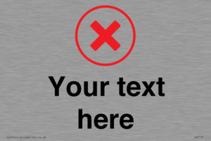 IV7131: Custom plain background, red cross in a circle sign