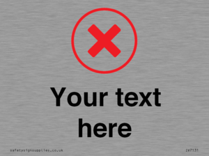 IV7131: Custom plain background, red cross in a circle sign