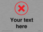 IV7131: Custom plain background, red cross in a circle sign