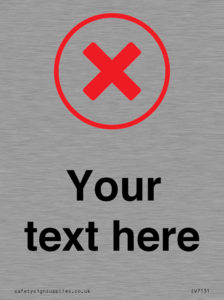 IV7131: Custom plain background, red cross in a circle sign