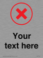 IV7131: Custom plain background, red cross in a circle sign