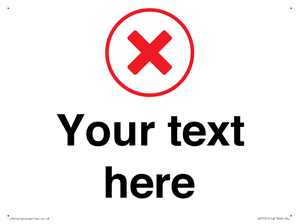 IV7131: Custom plain background, red cross in a circle sign