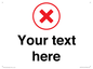 IV7131: Custom plain background, red cross in a circle sign