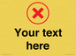 IV7131: Custom plain background, red cross in a circle sign