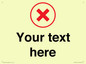 IV7131: Custom plain background, red cross in a circle sign