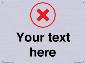 IV7131: Custom plain background, red cross in a circle sign