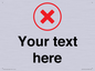 IV7131: Custom plain background, red cross in a circle sign